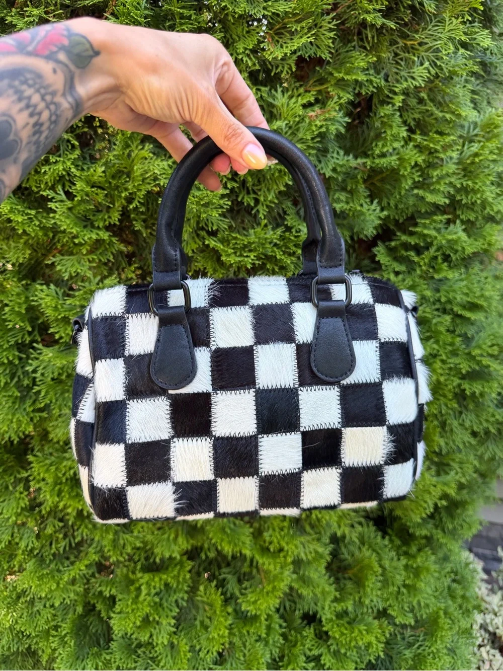 Dani Morgans Exclusive Checkered Cowhide Small Speedy Bag - Picture 17 of 17